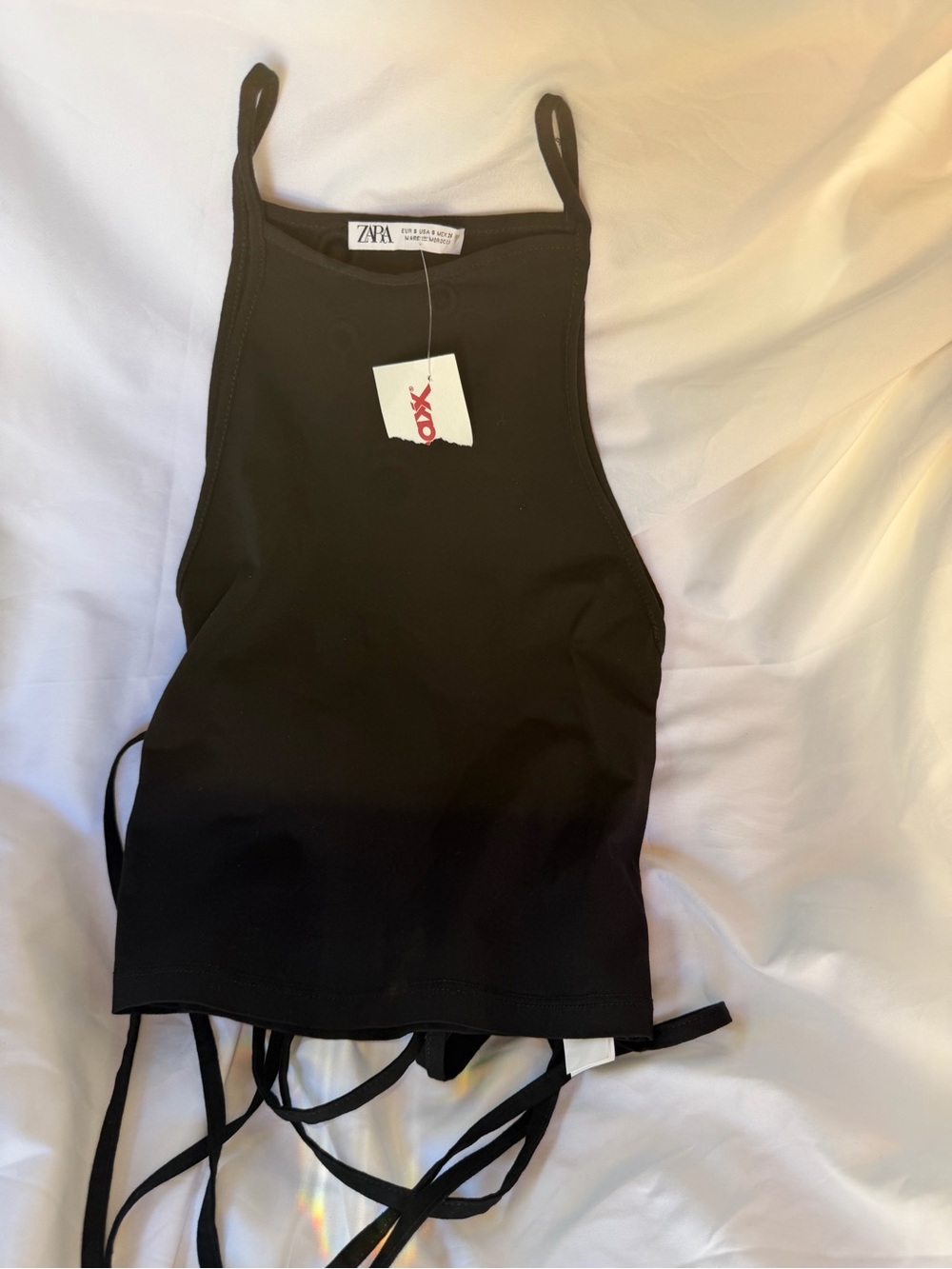 ZARA Black Kids One-Piece Halter with Side Ties
